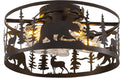 farmhouse caged ceiling fan with light,rustic fandelier flush, main product view