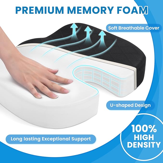 TushGuard Seat Cushion, Office Chair Cushions, Car Seat Cushion, Non-Slip - Image 3