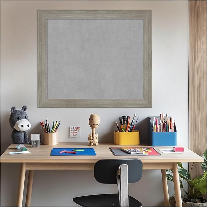 Amanti Art Grey Framed Magnetic Board 24x28 Medium Vision Board - Image 6
