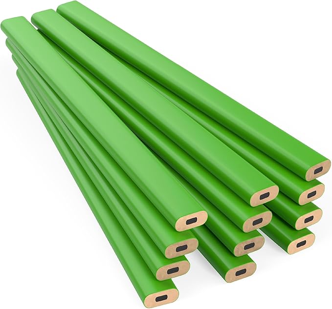 GRAPHITE Hard Lead Carpenter Pencil #2 Lumber Pencil Pack of 12 PCS by GRAPHITE