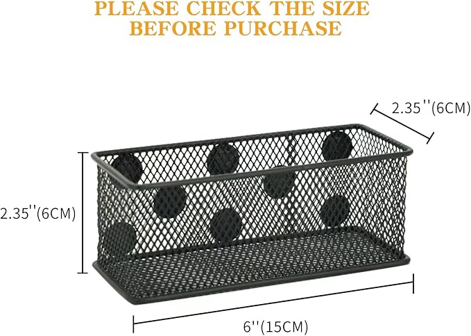 Neudeco Magnetic Locker Organizer and Accessories，Wire Mesh Magnetic Storage - Image 2