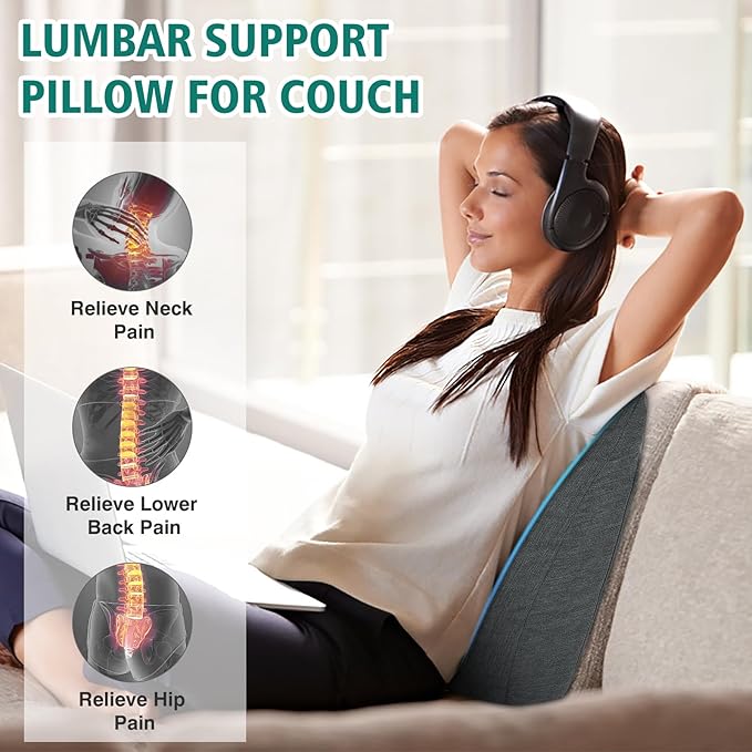 TANYOO Back Support Pillow for Recliner Soft Dual Layer Lumbar Support Pillow - Image 5