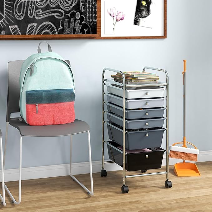 RELAX4LIFE 6-Drawer Rolling Storage Cart - Image 8