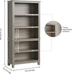 IDEALHOUSE 71" Farmhouse Bookshelf w/Adjustable Shelves & 31.5 in Whidth - Image 2