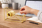 Gold Desktop Tape Dispenser Metal Wire Tape Holder - Image 2