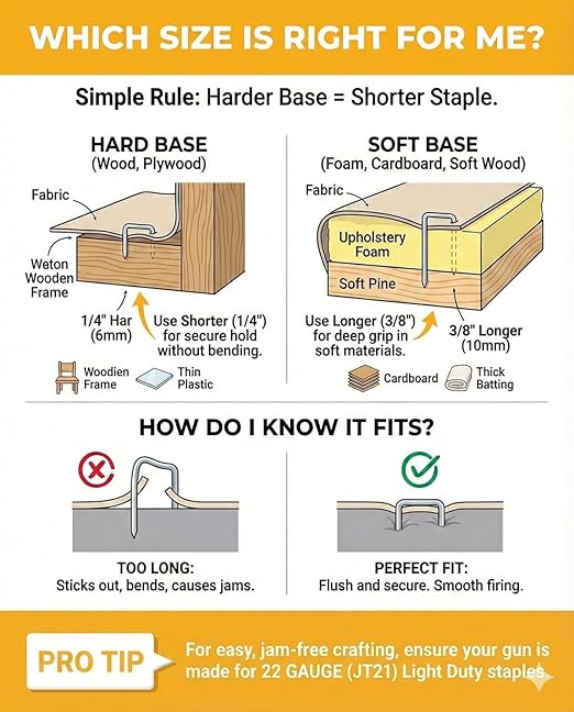 YEAHOME Light Duty Staples for Staple Gun, Suit for Upholstery, General Repairs - Image 4