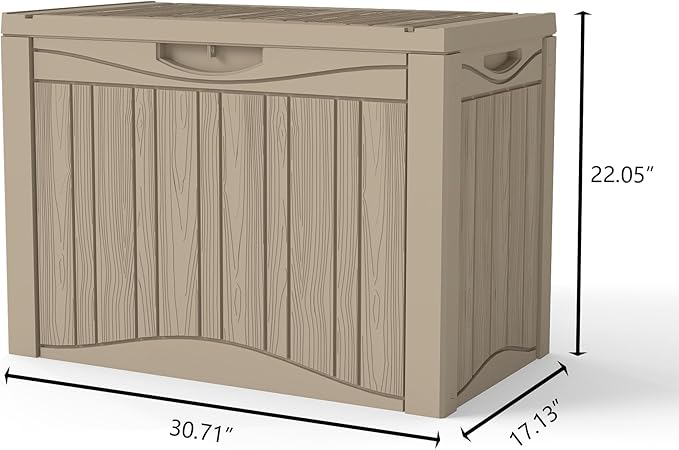 Yardgrace 50 Gallon Deck Box Plus, Outdoor Storage Box Lockable, Waterproof - Image 6