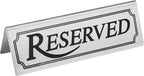 New Star Foodservice Stainless Steel Table Tent Sign, 4.75"x 1.75") - Image 3