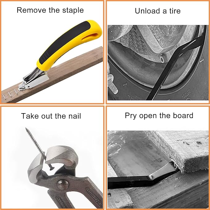 Sunxeke 3Pcs Heavy Duty Upholstery and Construction Staple Remover - Image 5