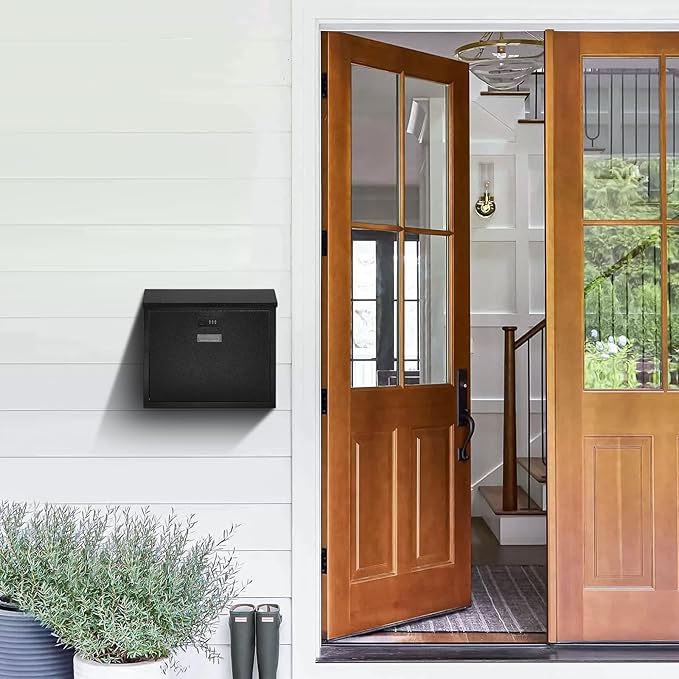 xydled Mail Boxes with Combination Lock, Locking Mailbox Wall Mounted, Security - Image 7