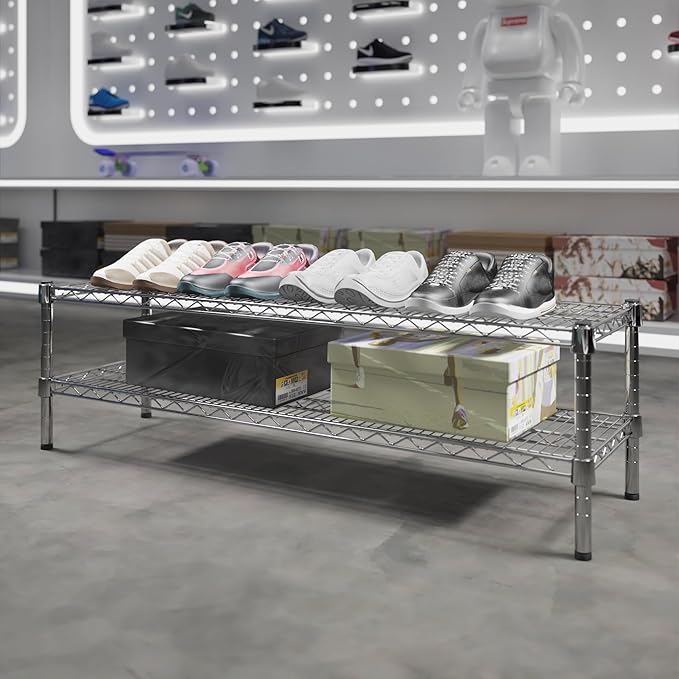 Regal Altair 14" Deep x 48" Wide x 14" Height Wire Shelving Kit | 2-Tier | NSF - Image 2