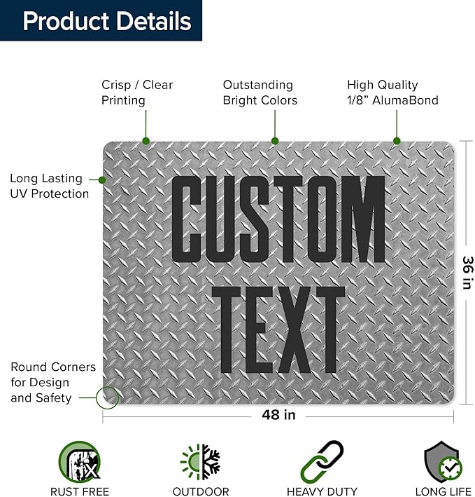 Custom Sign, Custom Street Sign, 11 Font Colors, 13 Font Styles, 4 Hole Options - Image 6