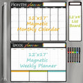 Magnetic Dry Erase Monthly Calendar Set by CleverClean