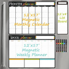 Magnetic Dry Erase Monthly Calendar Set by CleverClean