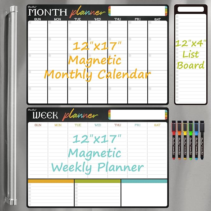 Magnetic Dry Erase Monthly Calendar Set by CleverClean