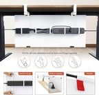 Univivi No Drill Under Desk Cable Management Tray, Clamp/Screw Mount Desk Cable - Image 2