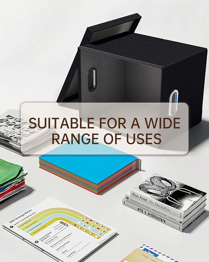 2 Pack File Storage Organizer, Filing Box, Portable File Box - Image 5