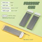 PATIKIL 300Pcs HB Mechanical Pencil Lead, 0.5mm Black Lead Refill Break - Image 2