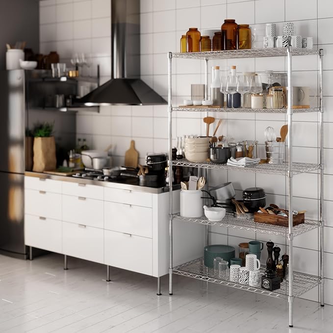 Regal Altair 21" Deep x 42" Wide x 74" Height Wire Shelving Kit | 5-Tier | NSF - Image 5