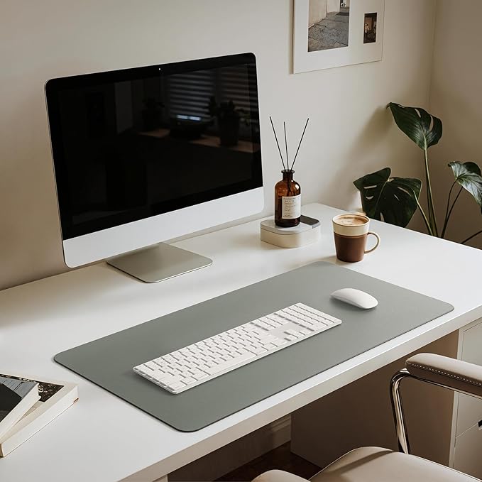 Jotsome Leather Desk Pad Mat, Non-Slip Desk Blotter Pad - Image 4