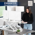 VIVO 36 inch Desk Converter, K Series, Height Adjustable Sit to Stand Riser - Image 4