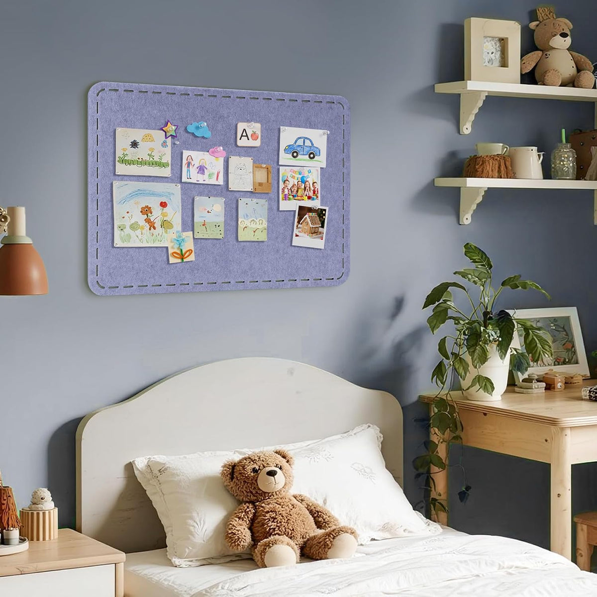 Stitched Bulletin Board 36 x 24 Inches Cork Board Alternative for Wall