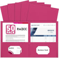 Two Pocket Folders, RAZCC 50 Pack 2 Pocket Folders Fit Letter Size Paper by RAZCC