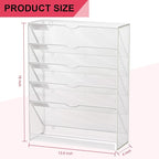 GDINDINFAN Hanging Wall File Organizer 6 Tier Wall Mounted File Holder Document - Image 3