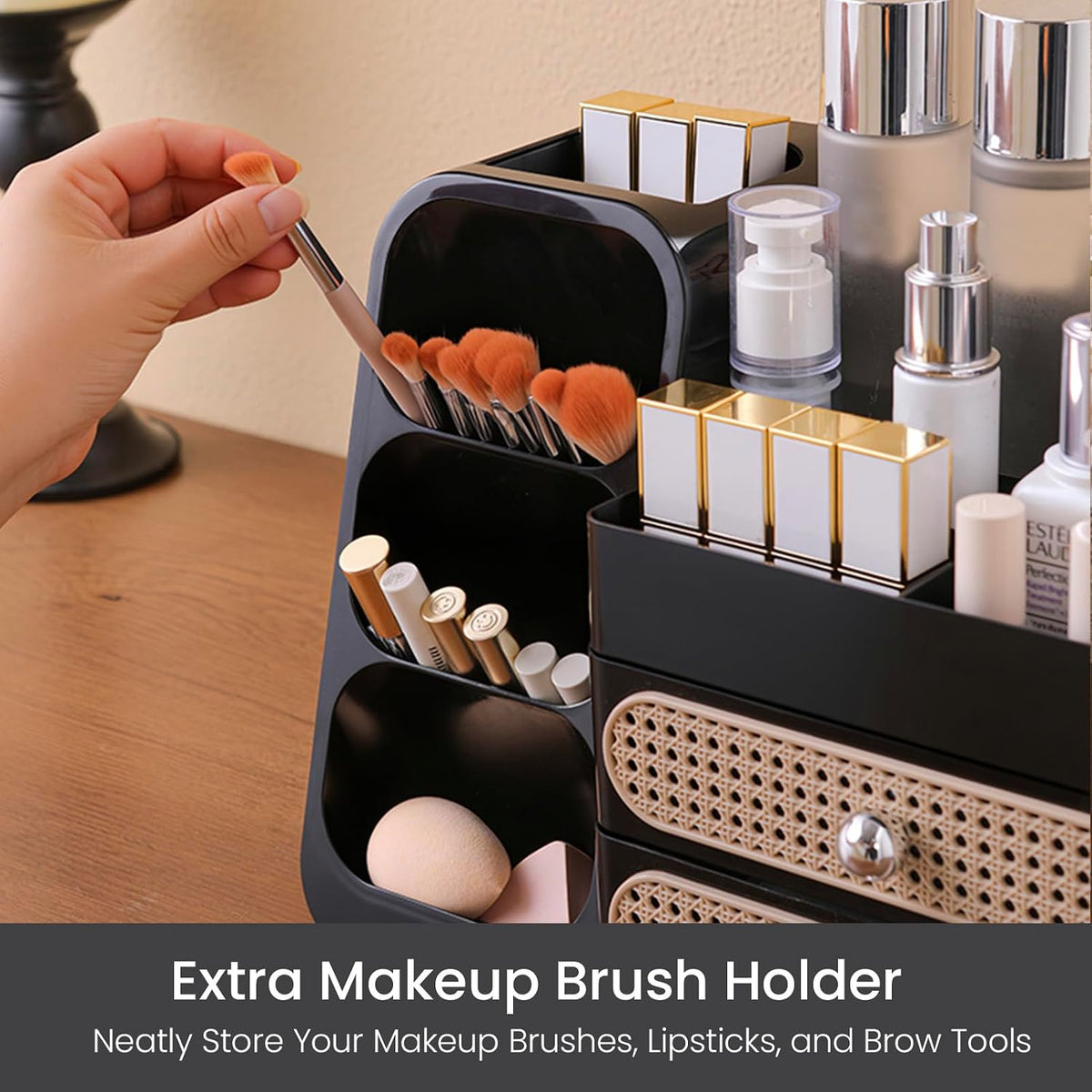 Aveniee Makeup Organizer with Drawers, Large Bathroom Countertop Organizer fo...
