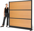 Stand Up Desk Store Beechwood Aesthetic Modular Walls | 70" W x 70" H Modular by SStandUpDeskStore