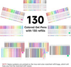 Shuttle Art 260 Pack Gel Pens Set, 130 Colors - Image 2