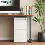 Yukimo 2 Drawer File Cabinet for Home Office, Vertical File Cabinet - Image 2