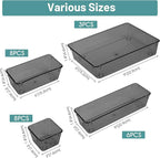 WOWBOX 25 PCS Plastic Drawer Organizer Set, Desk Drawer Divider Organizers and - Image 2