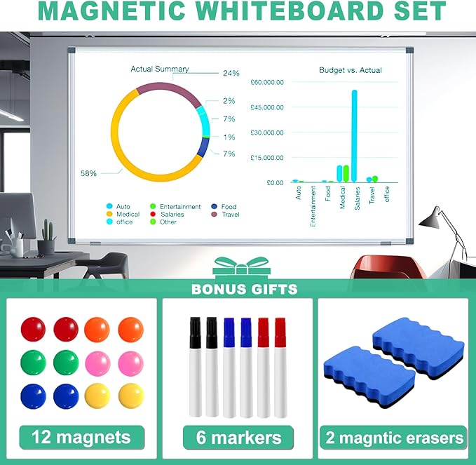 H-Qprobd 72"x48" Large Dry Erase Board - Image 2