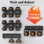 housolution garage wall organizer 64 inch - 18pack, close-up detail