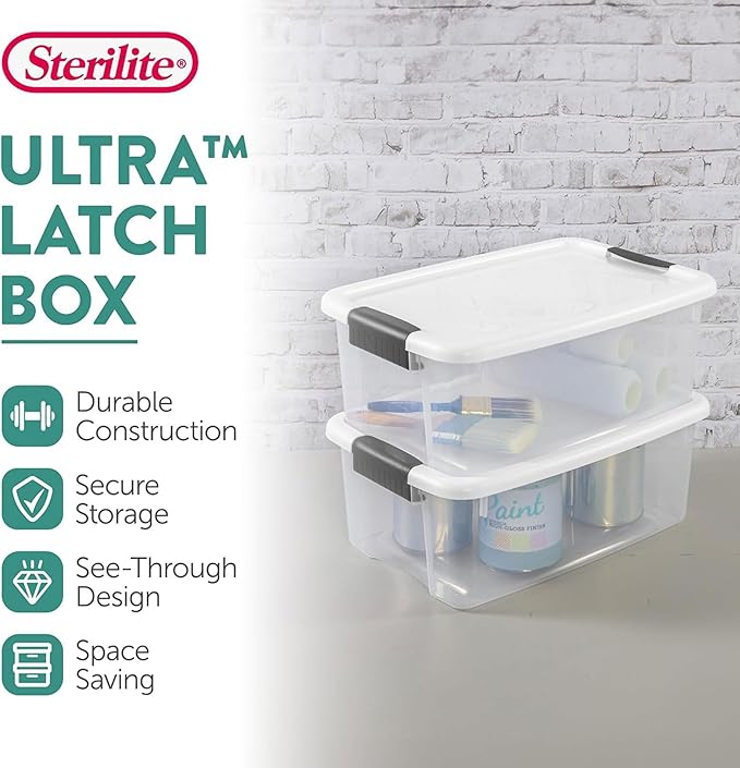 Sterilite 18-Pack Ultra Latching Box, Storage Bins - Image 2