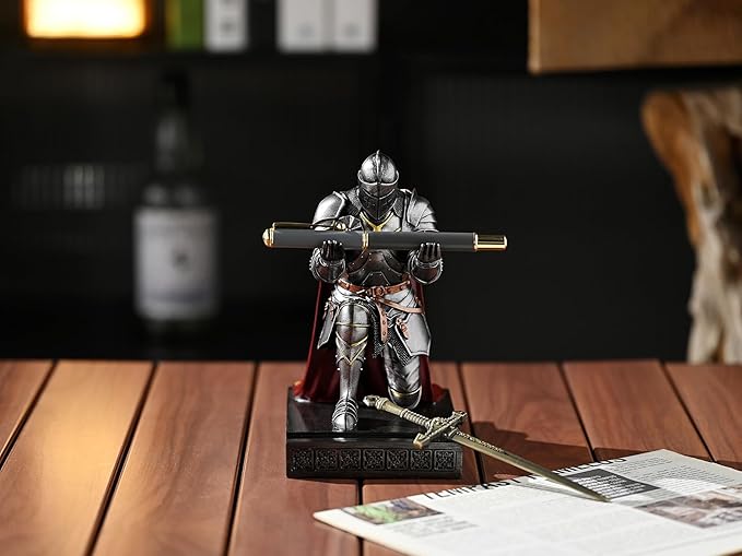 Amoysanli Medieval Armored Warrior Wearing Outerwear, Mobile Phone Stand Knight - Image 6