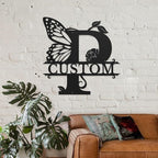 Personalized Custom Letter Name metal Signs, Custom Black Letter Monogram Wall - Image 3