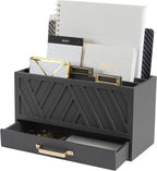BLU MONACO | Grey Three-Tier Desktop Mail Organizer by Blu_Monaco