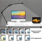 led desk lamp with clamp, architect desk lamp showing dimensions