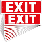 iSYFIX Exit Sign – 12 Pack 12x4 Inch – 40 mil Thick Polystyrene Plastic Sign by iSYFIXPREMIUMSIGNS