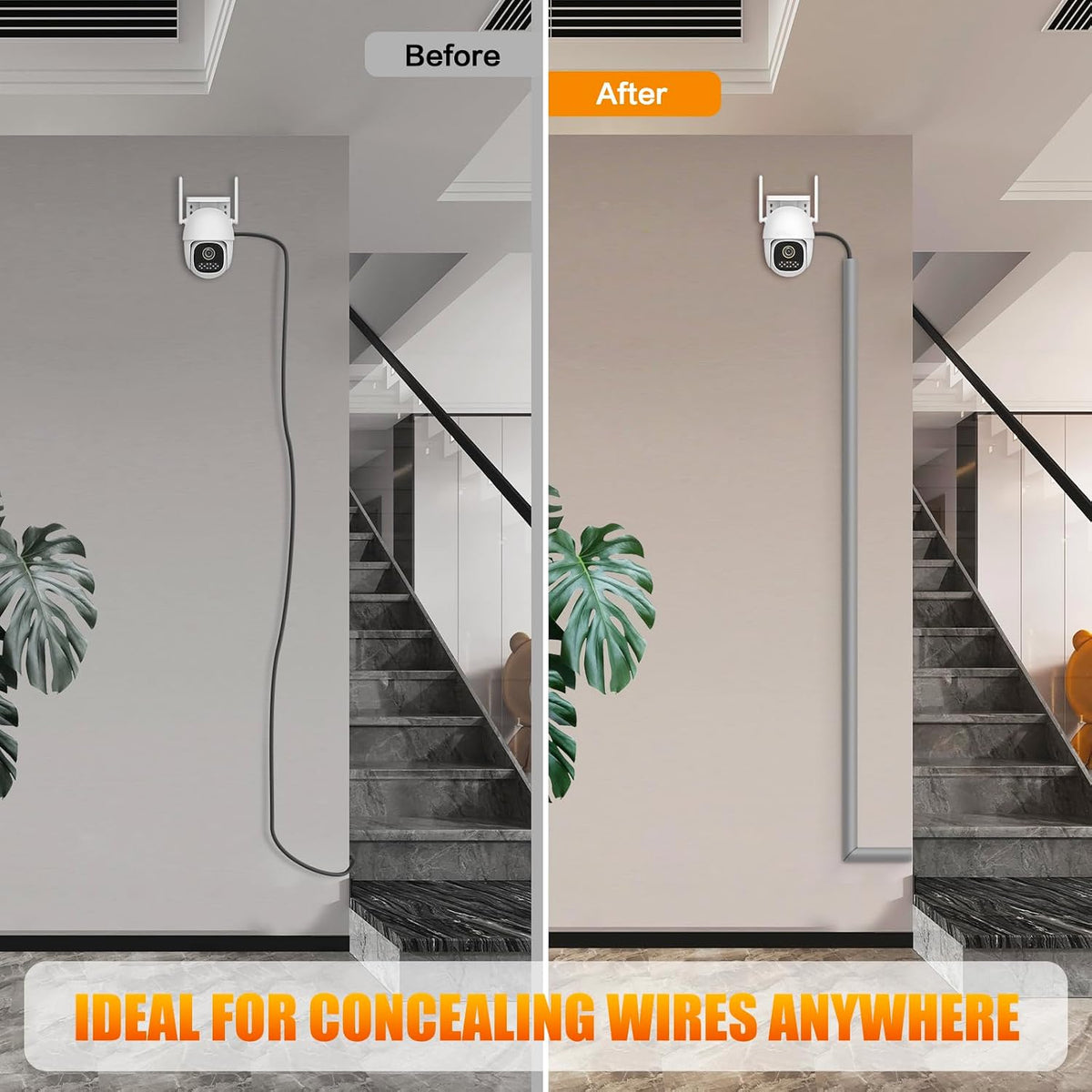 Silicone Cord Hider Wall Cord Covers for Wires on Wall