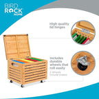 BIRDROCK HOME Rolling File Storage Organizer Box - Image 3