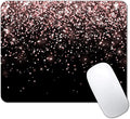 IMAYONDIA Mouse Pad, Rose Gold Glitter Black Mouse Pad, Non-Slip Rubber Base by IMAYONDIA