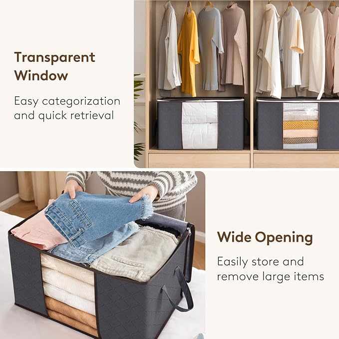 Lifewit Large Capacity Clothes Storage Bag Organizer - Image 5