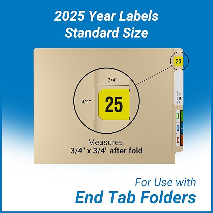 2025 Year Labels, Doctor Stuff 2025 Chart Stickers, Fluorescent Yellow Color - Image 5