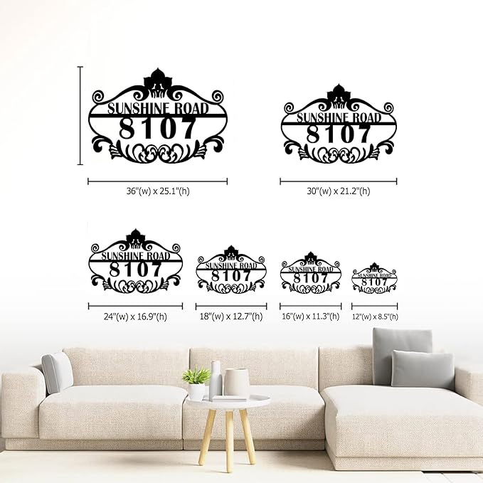 Personalized Vintage Styling Metal House Numbers - Image 8