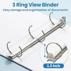 SUNEE 3 Ring Binder 1.5 Inch 1 Pack - Image 3