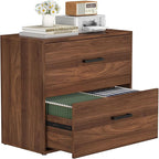 FATIGOS 2 Drawer File Cabinet, Wood Lateral Filing Cabinets, Wide Office File by FATIGOSstoragecabinet