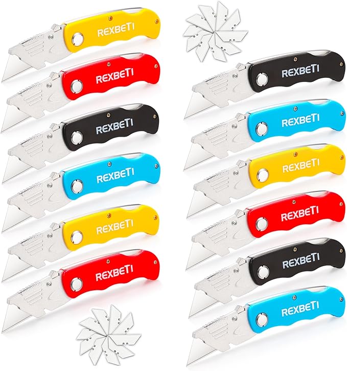 REXBETI Folding Pocket Utility Knife Quick-change SK5 Box Cutter by REXBETI